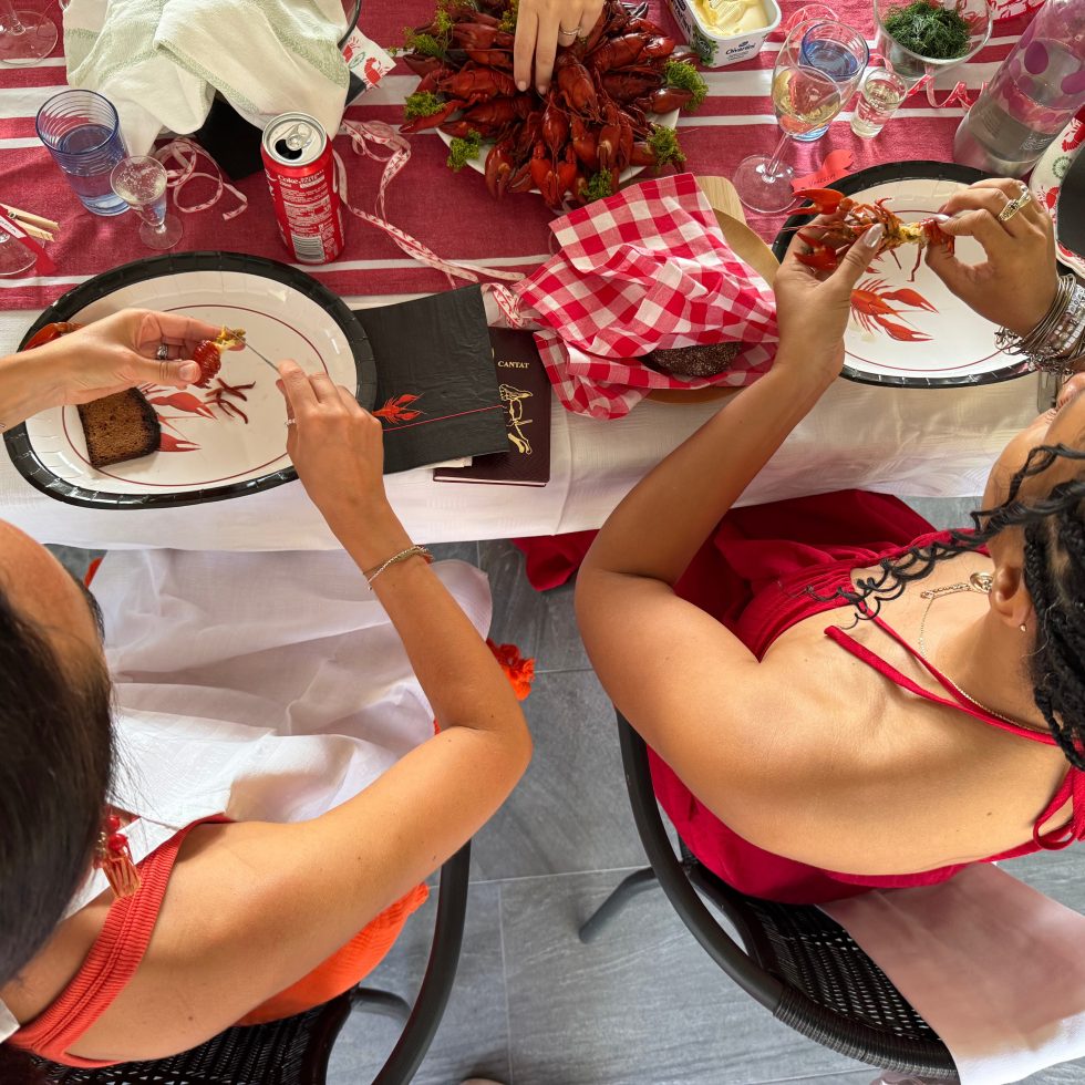 attending my first crayfish party in finland